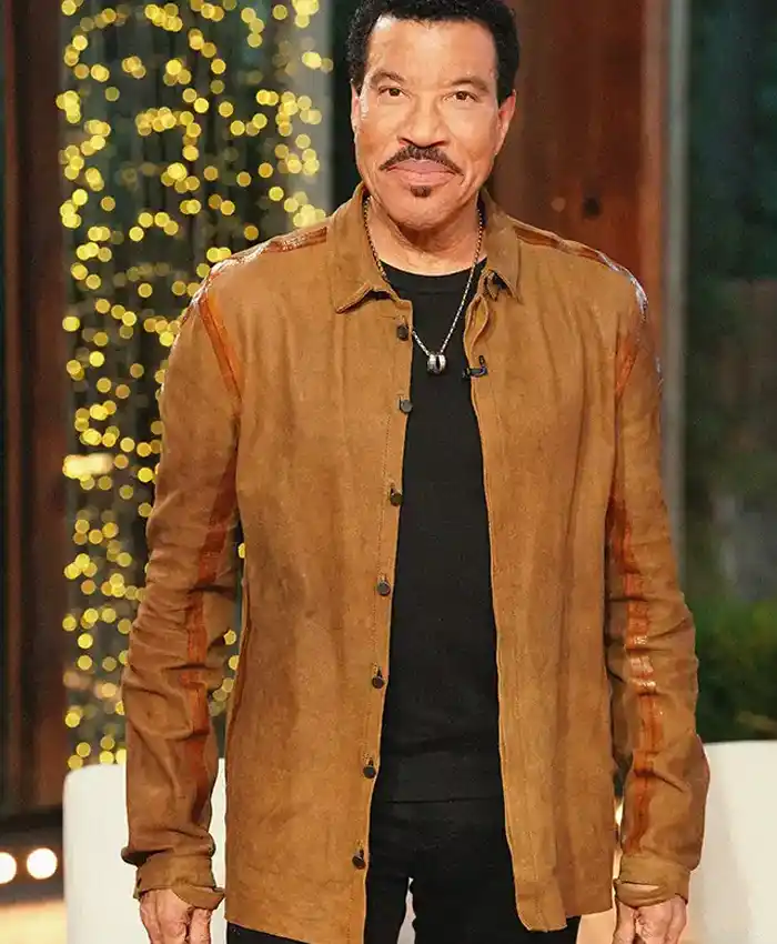 American Idol Lionel Richie Brown Classic Suede Shacket