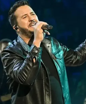 American Idol Luke Bryan Black Classic Leather Jacket