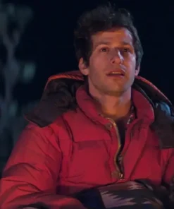 Andy Samberg Palm Springs Red Hooded Jacket