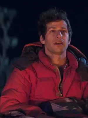 Andy Samberg Palm Springs Red Hooded Jacket