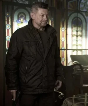 Andy Serkis SAS Red Notice Black Parachute Jacket