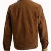 Angel Brown Shazam Asher Shearling Collar Corduroy Jacket back look