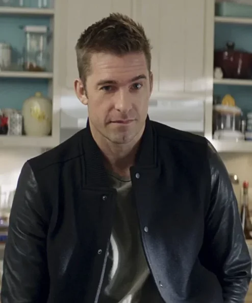 Animal Kingdom Barry Blackwell Black Bomber Leather Jacket