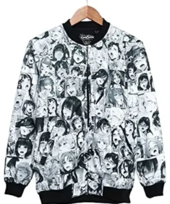 Anime-Ahegao-White-Bomber-Jacket