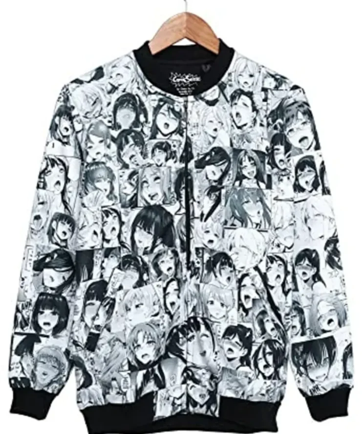 Anime-Ahegao-White-Bomber-Jacket