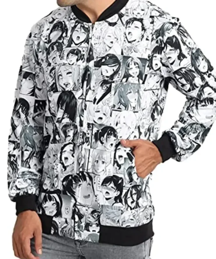 Anime-Ahegao-White-Bomber-Jacket-Sale