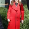 Anna Kendrick Love Life Red Wool Trench Coat