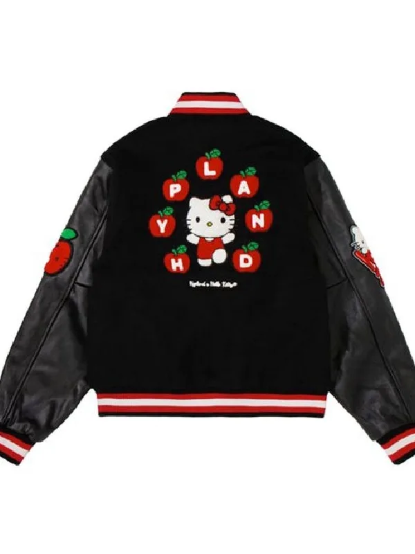 Apples H Letterman Black Jacket