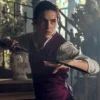 Aramis Knight Into the Badlands Satin Purple Vest side look