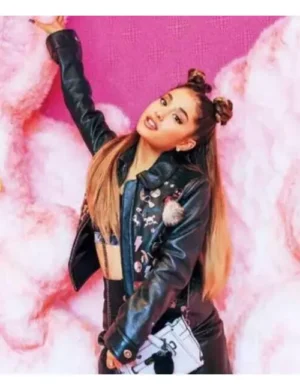 Ariana Grande Black Leather Jacket