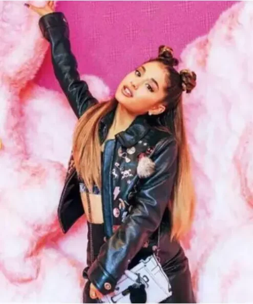 Ariana Grande Black Leather Jacket