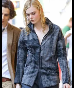 Elle Fanning A Rainy Day In New York Black Jacket