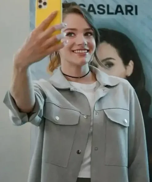 Asli Tuna As the Crow Flies Grey Jacket 