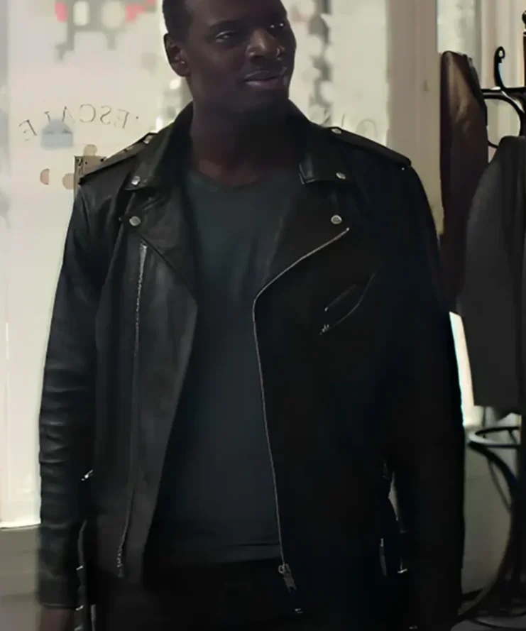 Assane-TV-Series-Lupin-Omar-Sy-Black-Biker-Leather-Jacket