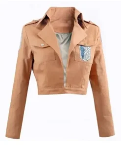 Attack On Titan Survey Corps Beige Cropped Jacket