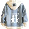 Attack on Titan Unisex Blue Denim Hoodie Jacket Back