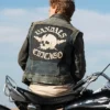 Austin Butler The Bike Riders Denim Blue Vest back look