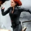Avengers Age Of Ultron Scarlett Johansson Black Leather Jacket 1