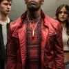 Baby Driver Jamie Foxx Cotton Red Jacket