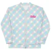 Barbie-2023-Plaid-Zip-Up-Bomber-Jacket