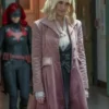 Batwoman Beth Kane Pink Cord Long Coat for women 510x680 1