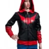 Batwoman Ruby Rose Black and Red Bomber Jacket With Hood