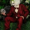 Beetlejuice Wedding Halloween Maroon Suit Sit