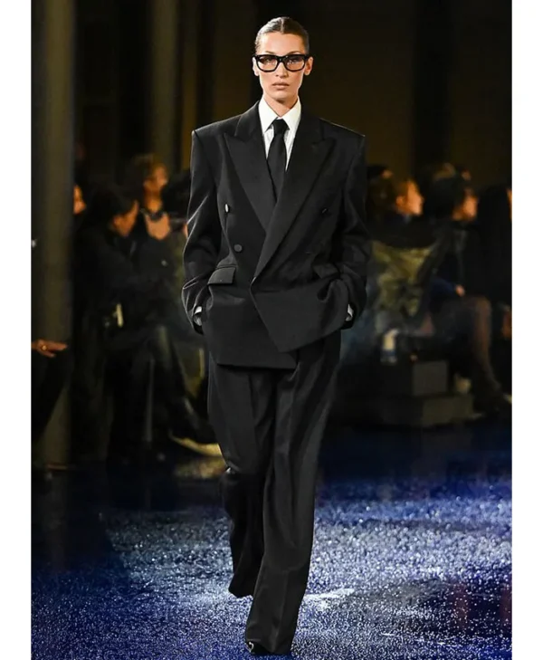 Bella Hadid Paris Fashion Week Suit