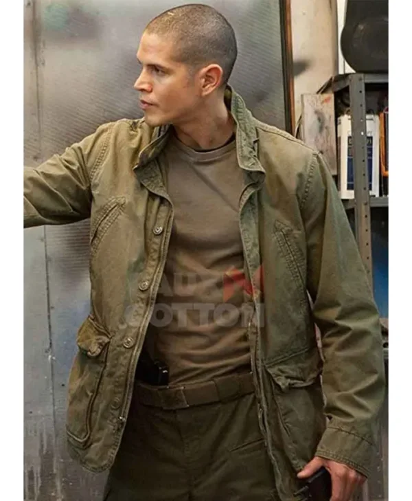 Benicio Snitch Green Cotton Field Jacket
