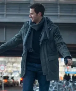 Berlin Station Daniel Miller Grey Hooded Jacket