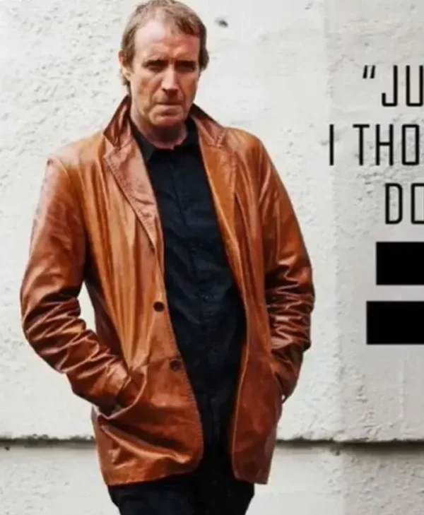 Berlin Station Hector DeJean Brown Leather Blazer