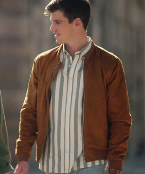 Bernardeau Elite Miguel Brown Suede Leather Bomber Jacket