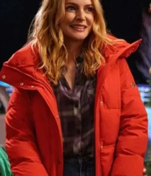 Best-Christmas-Ever-2023-Heather-Graham-Red-Puffer-Jacket