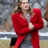 Bethany-Joy-Lenz-A-Biltmore-Christmas-Red-Coat-Lucy-Hardgrove-Trench-Coat