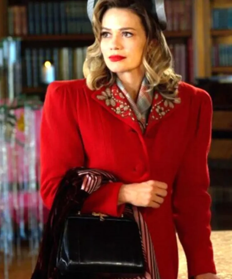 Bethany-Joy-Lenz-A-Biltmore-Christmas-Red-Coat-Lucy-Hardgrove-Trench-Coat-For-Sale