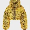 Bianca Belair Leopard Print Puffer Jacket