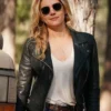 Big Sky Katheryn Winnick Black Biker Leather Jacket front look