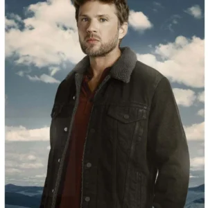 Big Sky Ryan Phillippe Shearling Black Denim Jacket
