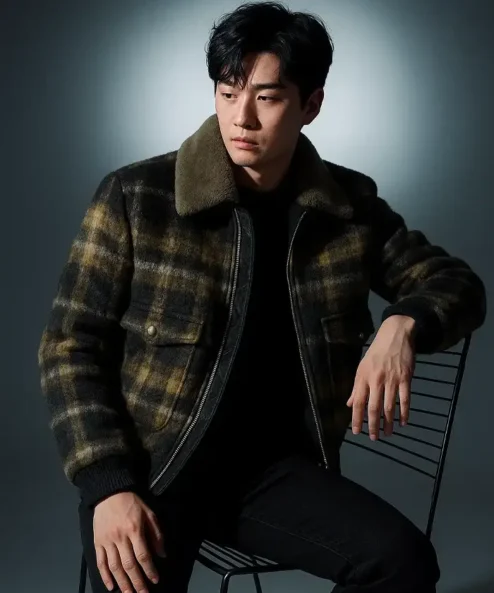 Big Sky S01 Cassie Dewell Plaid Wool Bomber Sherpa Jacket