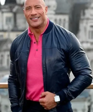 Black Adam 2022 Dwayne Johnson Black Leather Jacket