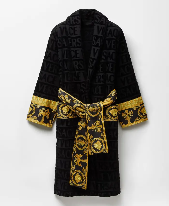 Black Casual Versace Bathrobe