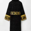 Black Casual Versace Bathrobe Back