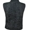 Black Real Persian Lamb Broadtail Fur Vest Waistcoat back look