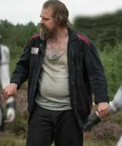 Black Widow 2021 David Harbour Black Cotton Jacket