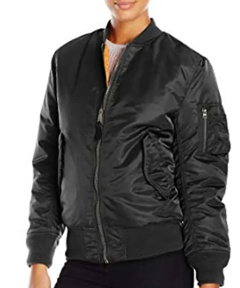 Black Widow 2021 Scarlett Johansson Black Bomber Jacket