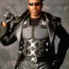 Blade Wesley Snipes Leather Trench Coat For Sale