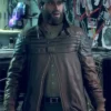 Bloodline Aiden Pearce Watch Dogs Legion Long Brown Leather Coat