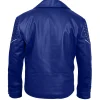 Mitchell Hope studded blue biker jacket with a bold character-inspired look