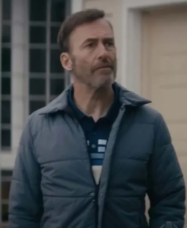 Bob Odenkirk Nobody Blue Polyester Puffer Jacket
