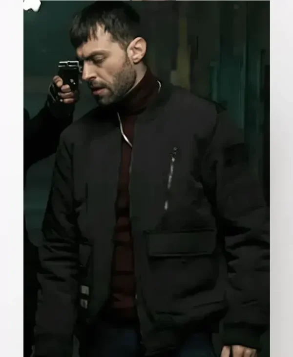 Boris Granolic The Equalizer Black Cotton Bomber Jacket